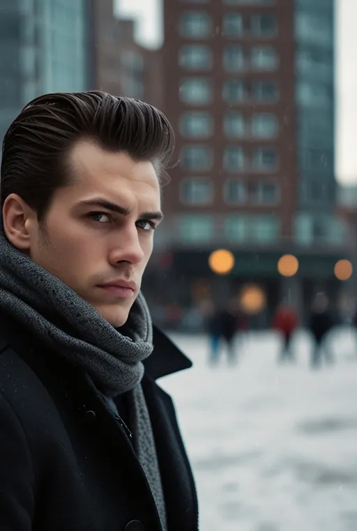 1. Classic Pompadour with a Winter Twist
