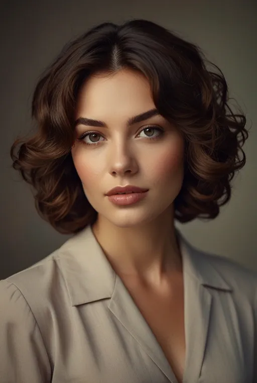 1. Soft Curly Bob with Side Part