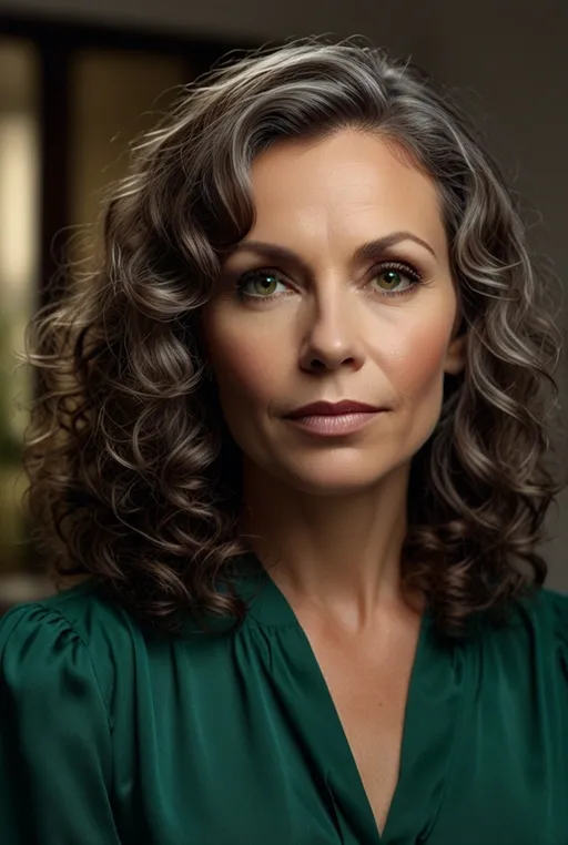1. Voluminous Curls with Subtle Silver Highlights