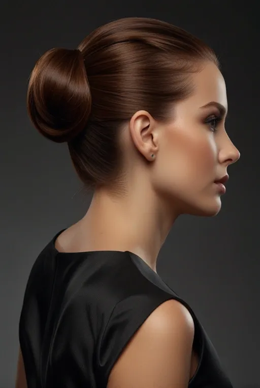 10. Glossy Cinnamon Brown Ponytail