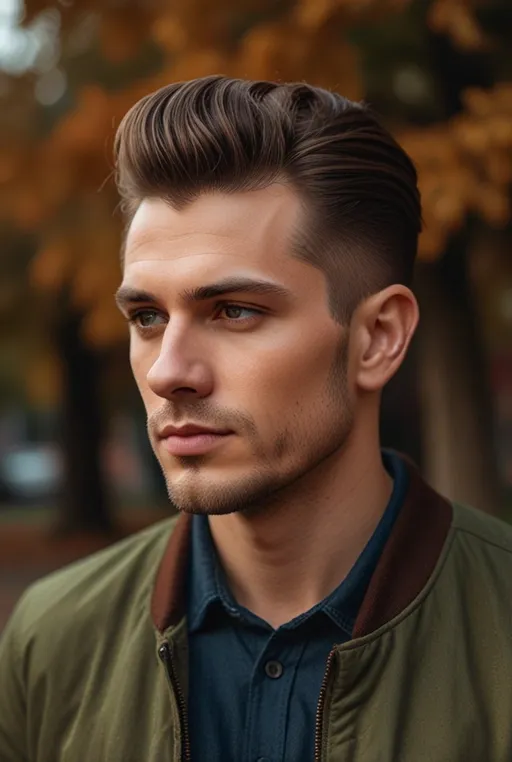 10. Pompadour with Low Fade