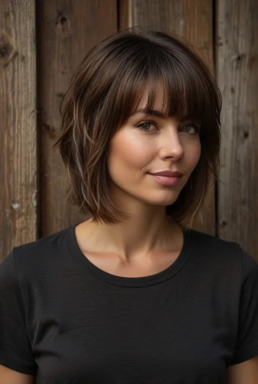 10. Shaggy Bob with Subtle Lowlights