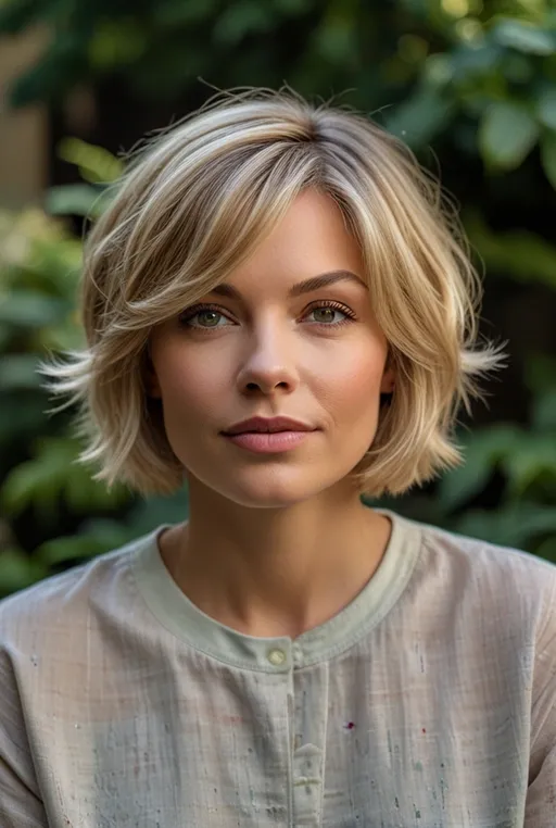 10. Short Bob with Feathered Layers