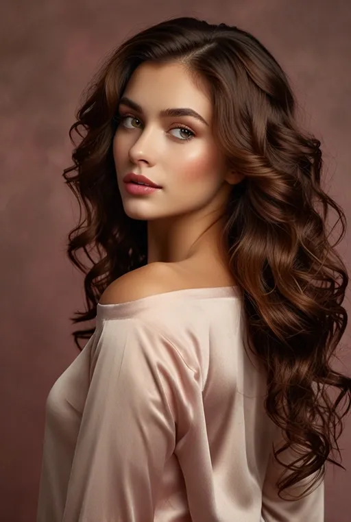 11. Cascading Curls with Rose Gold Highlights