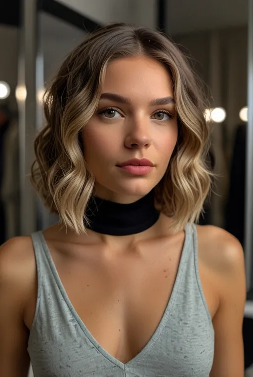 11. Curly Bob with Deep Waves and Ash Blonde Balayage