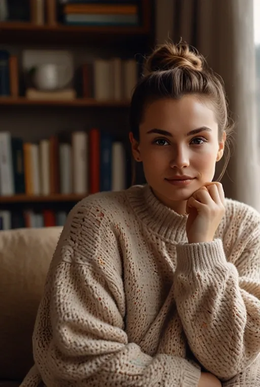 11. Messy Top Knot with Loose Strands