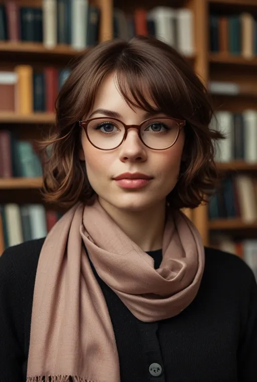 11. Side-Swept Bangs with Oval Frames