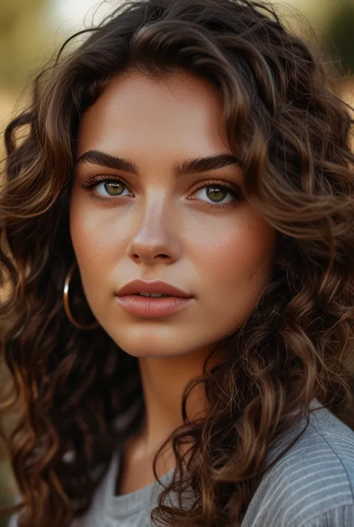 11. Tousled Curls with Deep Side Part