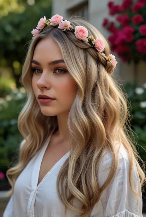 12. Medium Hair with Braided Crown
