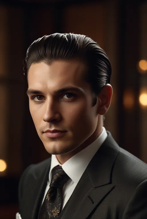 12. Slicked Back with Long Sideburns