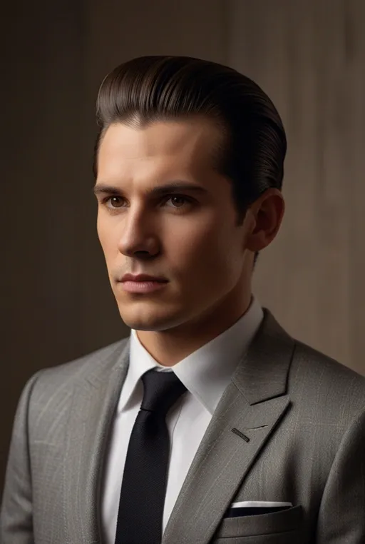 14. Slicked-Back Hair with Tapered Sides