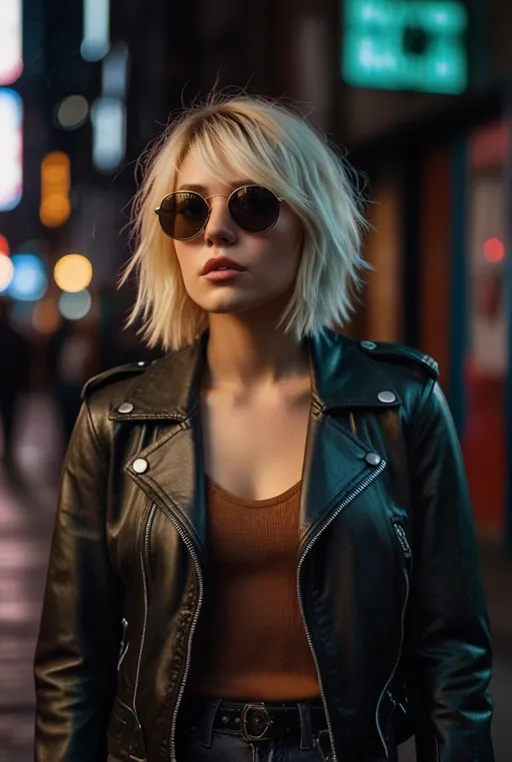 14. Textured Shaggy Bob with Bold Platinum Highlights