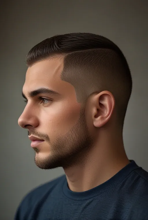 15. Buzz Cut with High Fade