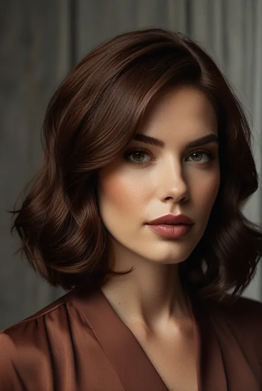15. Shoulder-Length Hair with Deep Side Sweep