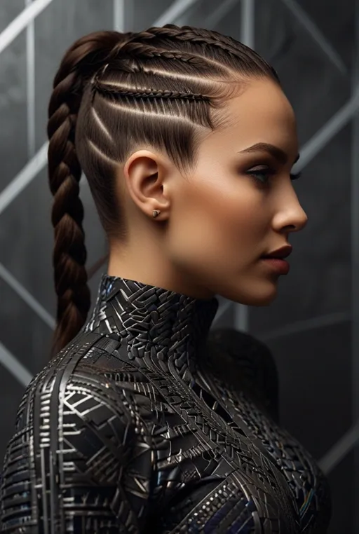16. Braided Ponytail with Undercut Details