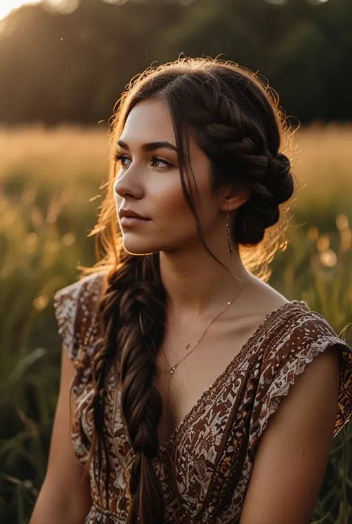 17. Long Fishtail Braid with Highlights