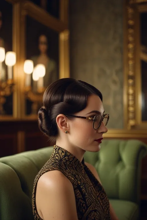 17. Low Chignon with Vintage Glasses