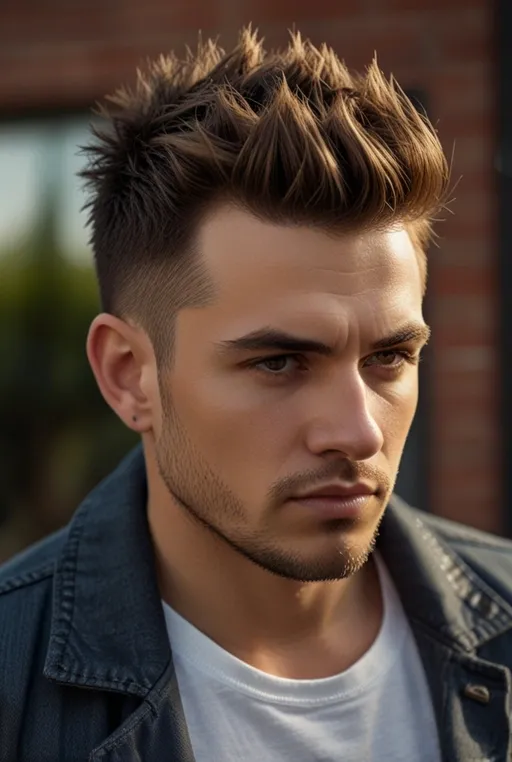 17. Spiky Hair with Fade