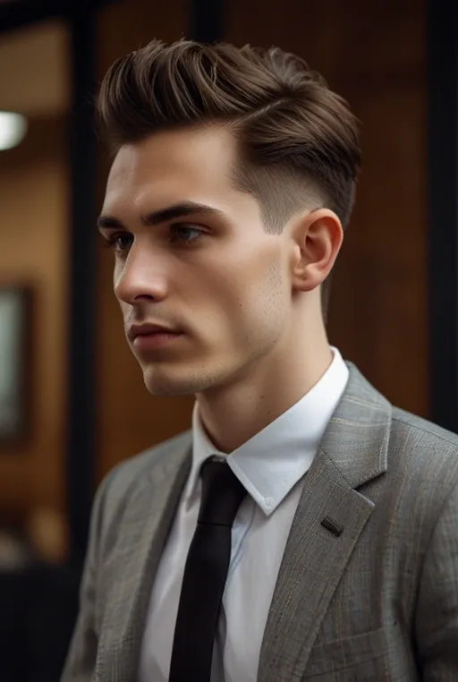 18. Clean Shaved Sides with Voluminous Top