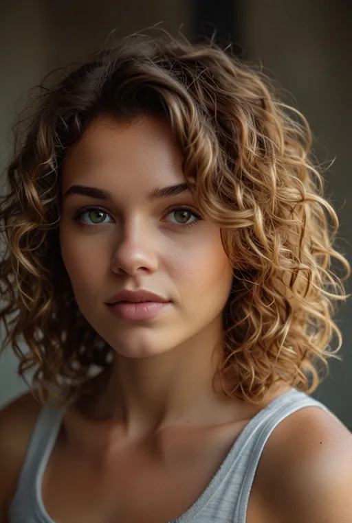 18. Curly Shag with Messy Waves