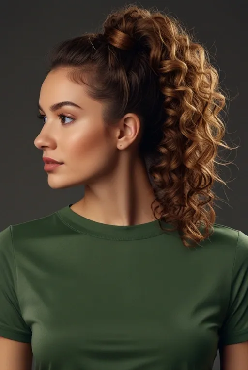 20. Curly Ponytail with Volume