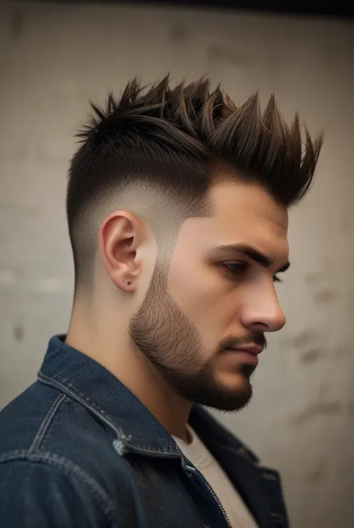 21. Mid Fade with Spiky Top