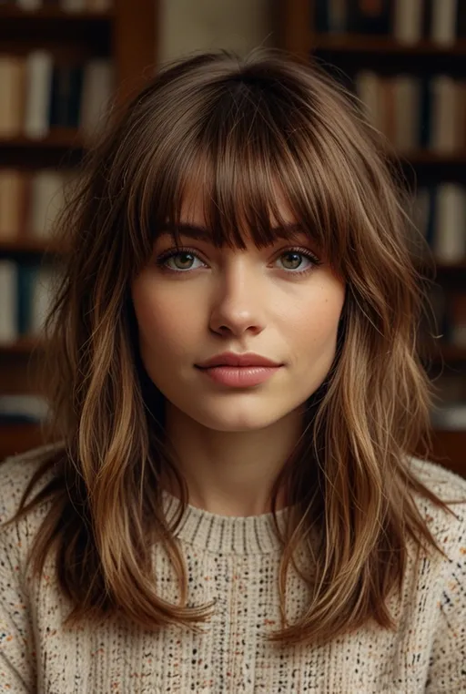 21. Shaggy Medium Cut with Curtain Bangs