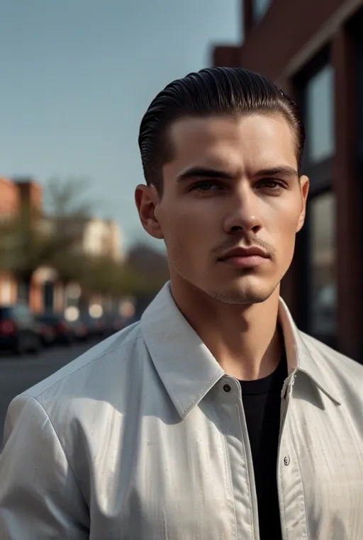 22. Bold Slicked Back with Shaved Sides