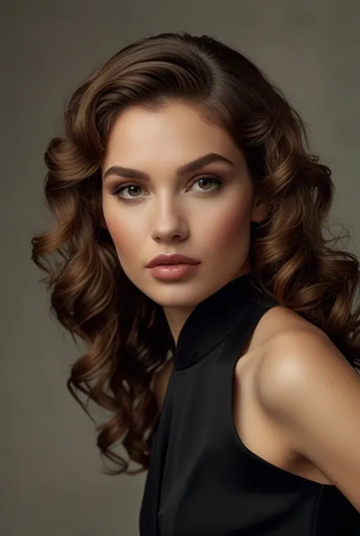 22. Elegant Curly Side Part with Volume