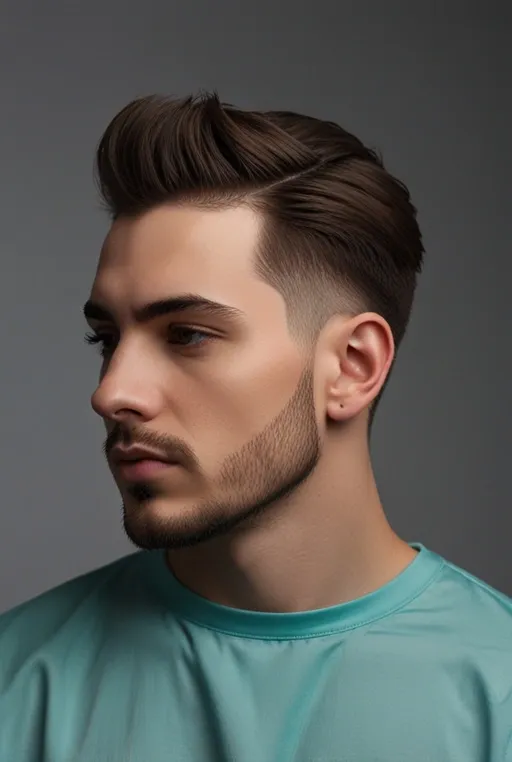 22. Mid Fade with Straight-Edged Top