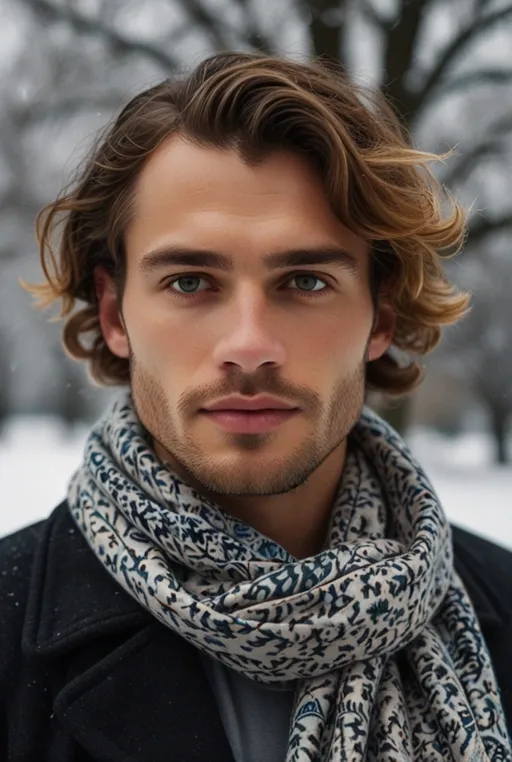 23. Natural Waves with a Cozy Scarf