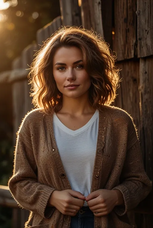 24. Cinnamon Brown Hair With Tousled Layers