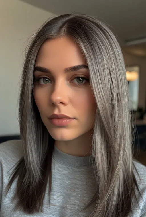 24. Medium-Length Hair with Straight Layers
