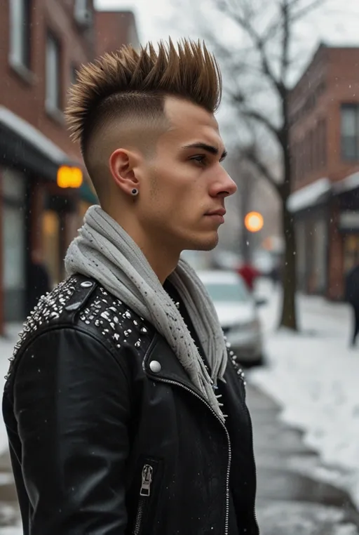 24. Mohawk Fade for a Bold Winter Style