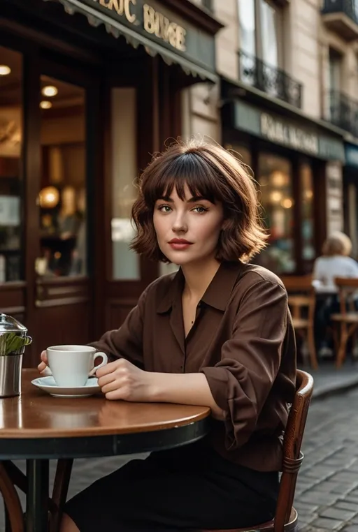 3. Classic French Bob with Wispy Bangs