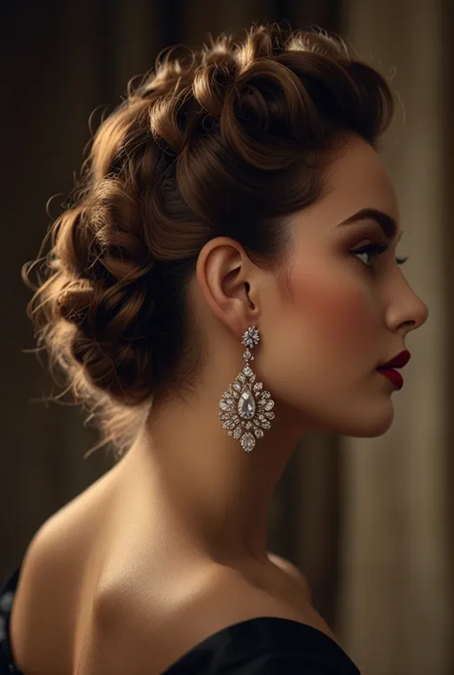 3. Defined Curly Updo for Special Occasions