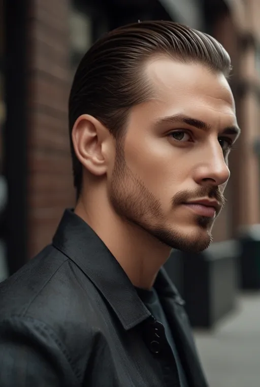3. Slicked Back with Tapered Sides
