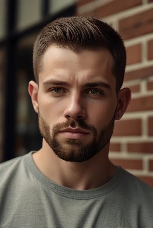 4. Crew Cut with Side Part