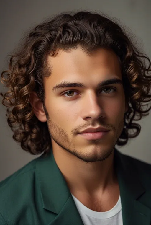 4. Mid Fade with Curly Hair