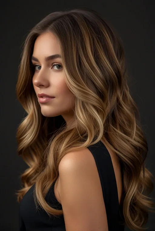 5. Loose Curls with Honey Blonde Balayage