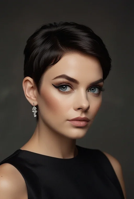 5. Sleek Side-Swept Pixie