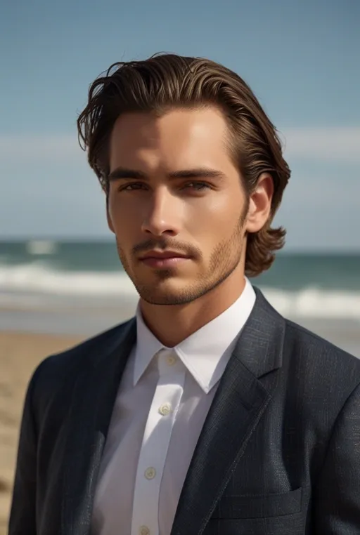 5. Slicked Back with Textured Waves