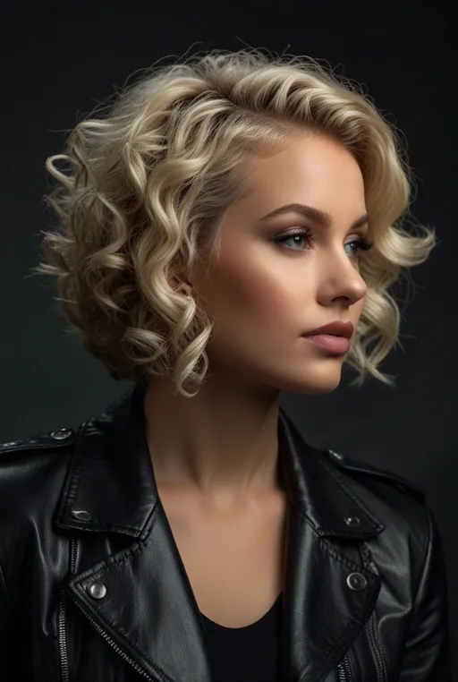 5. Tight Curly Bob with Platinum Blonde Shade