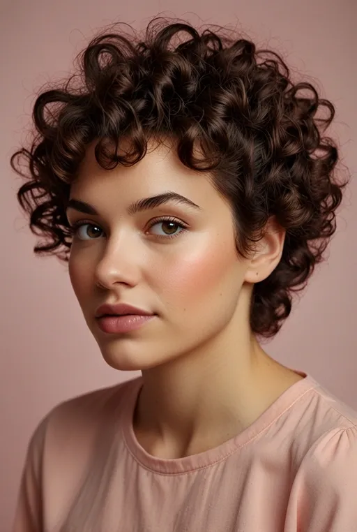 6. Curly Pixie Cut with Volume