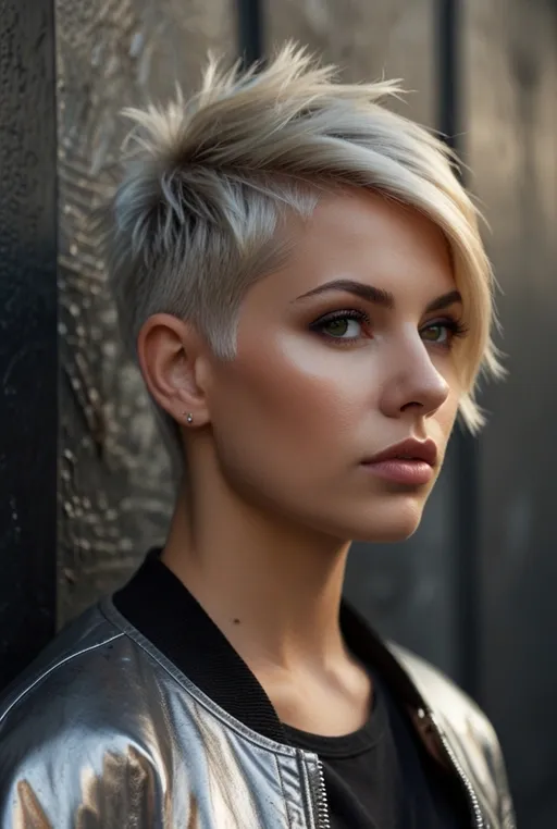 7. Bold Undercut with Platinum Pixie