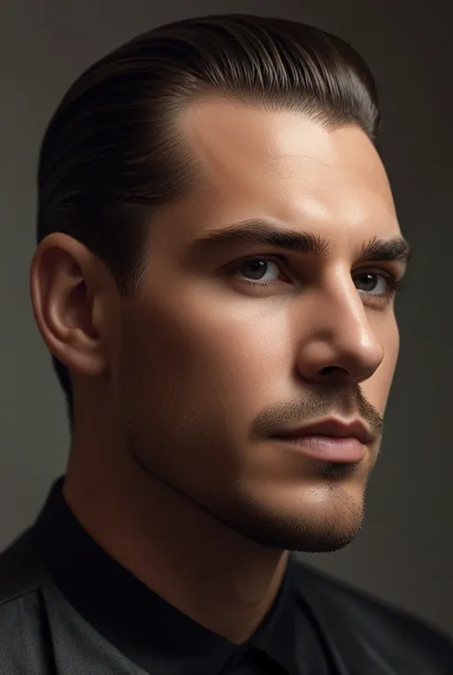 7. Slicked-Back Mid Fade