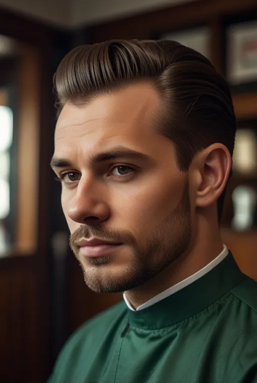 9. Classic Pompadour with a Shine