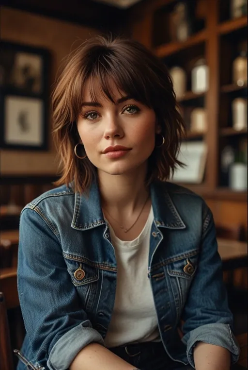 9. Shoulder Length Shag with Bangs
