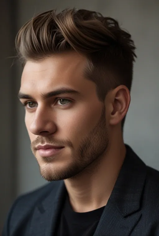 9. Side-Swept Mid Fade