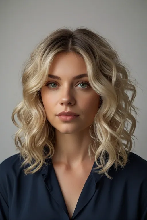 9. Soft Curly Layers with Platinum Tips